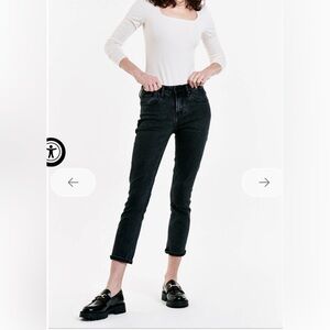 NWT Dear John Blaire Washed Down Black Straight Jeans. Size 33/16